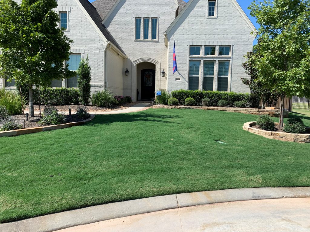 A Modern Office Highlighting Bermuda Grass for Fertilization Service in Houston, TX