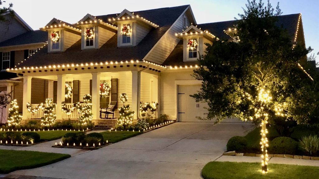 Holiday Light Installation by GreenGate Turf & Pest in Houston, TX