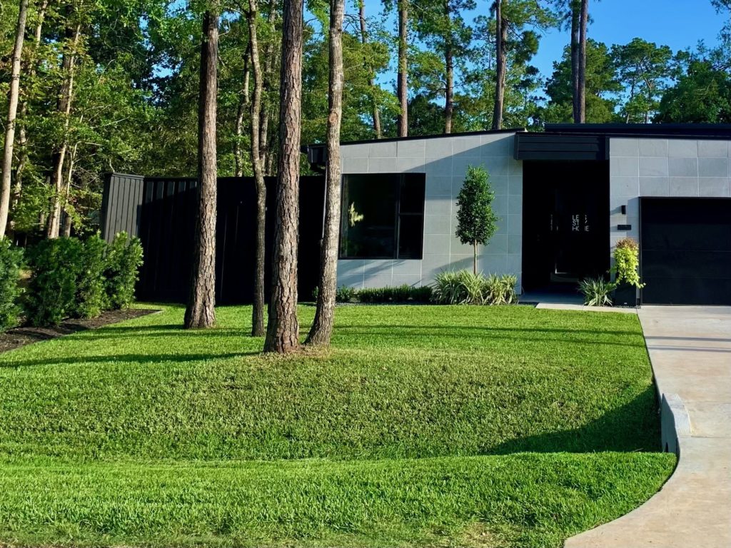 completed lawn mowing service in katy, TX