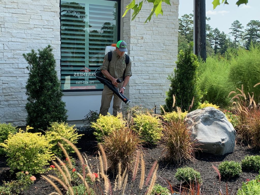 Fulshear mosquito control service being completed by greengate turf & pest technician