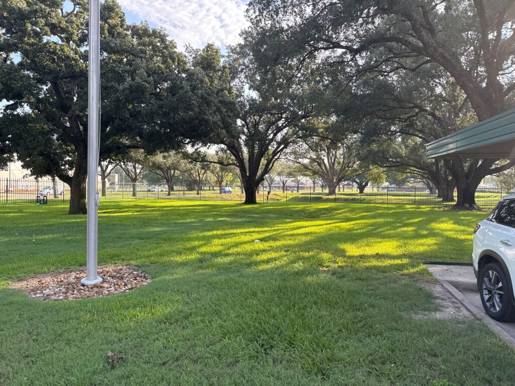 Commercial Lawn Care revealing a green lawn at a business property | Lawn Care for Commercial Properties by GreenGate