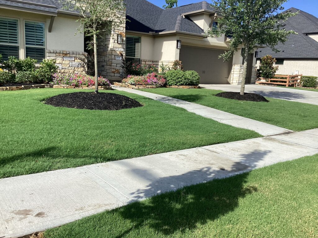 Green, lush lawn that was treated with lawn pest control and lawn fertilizer by GreenGate